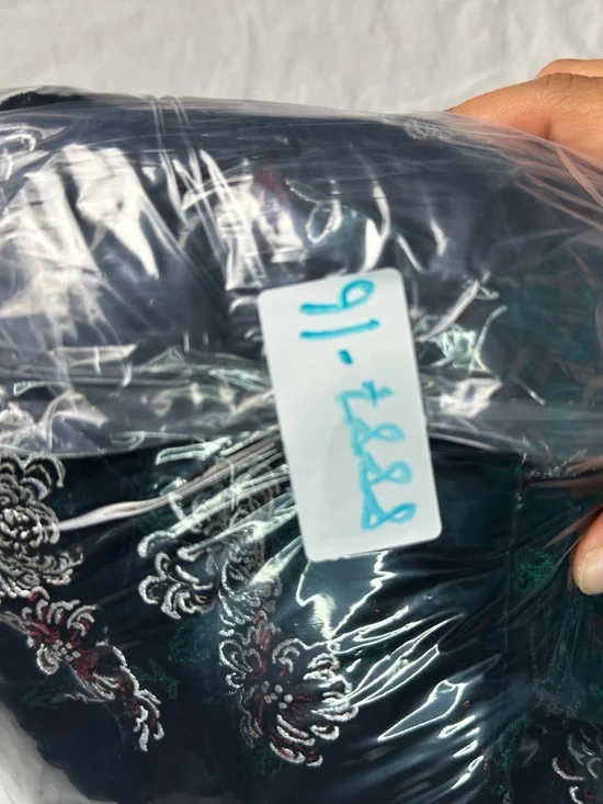 🌸 Vintage MiMi Black Velvet Floral Frog Closure Tang Jacket XL 8887-16 🌸 - Picture 11 of 11